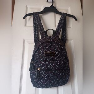 Marc Jacobs Black and Purple Floral Backpack